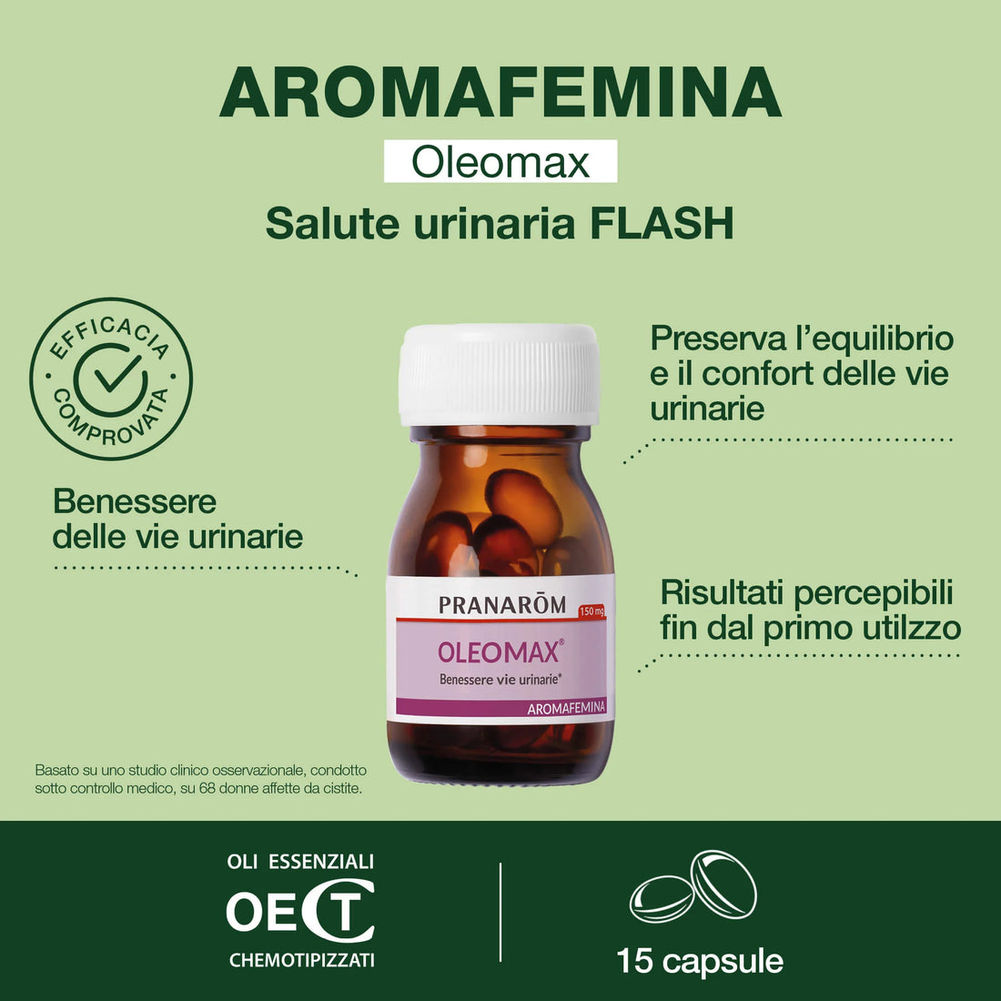Oleomax® Aromafemina Pranarôm (15 Capsule) – Comfort Urinario Rapido