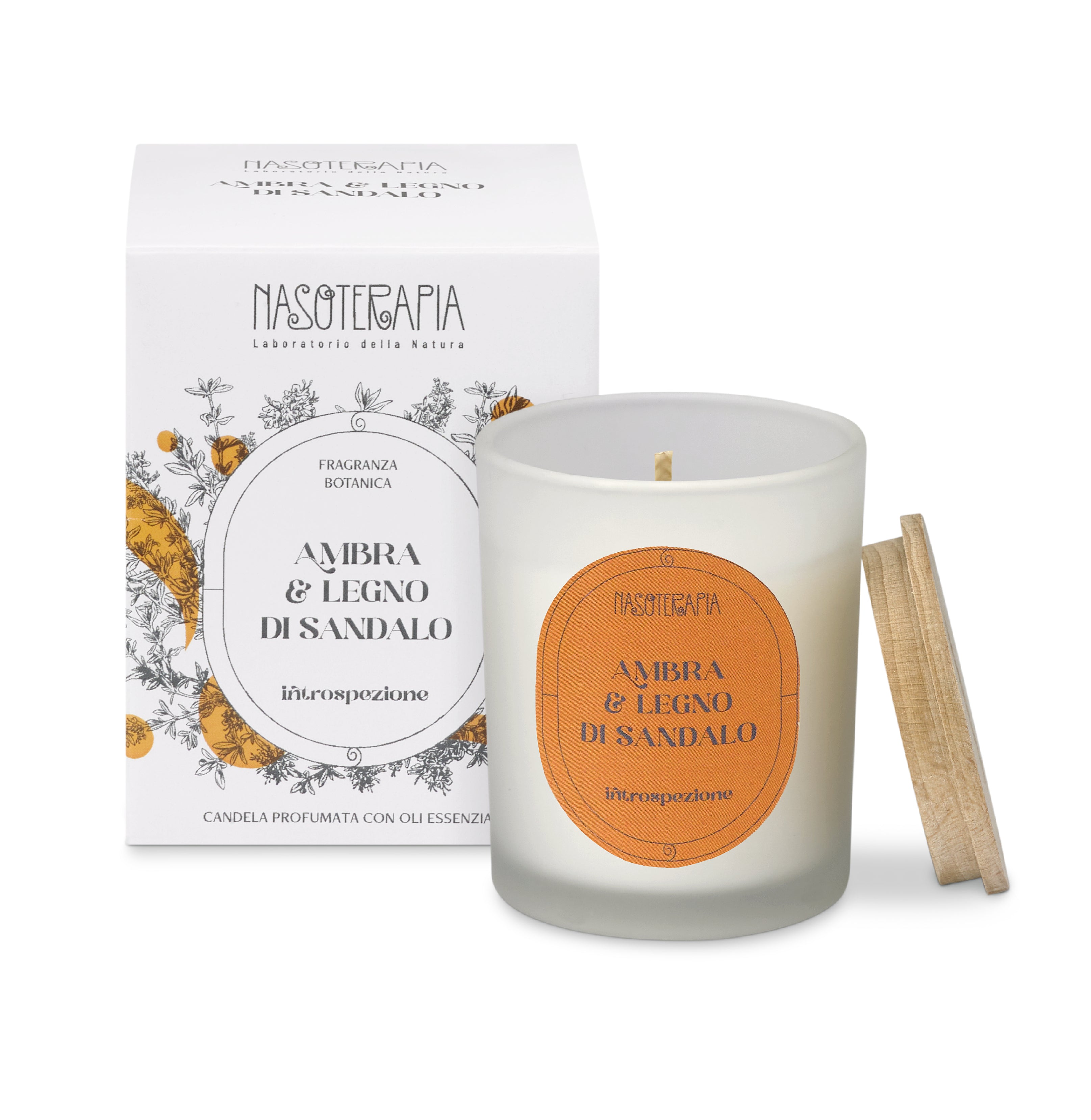 Candela Ambra & Legno di Sandalo