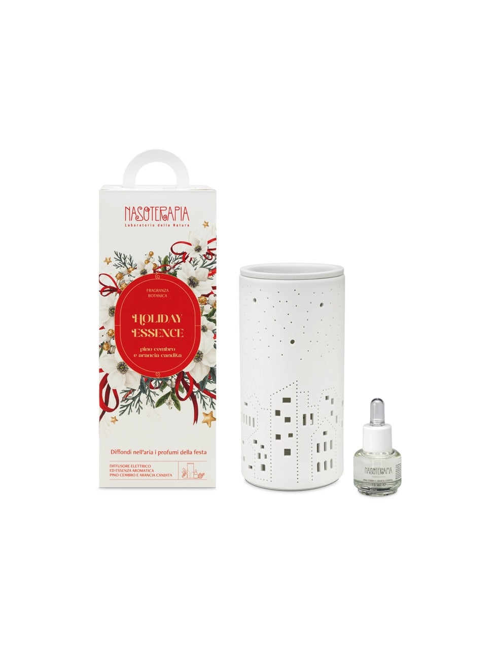 Kit Holiday Essence con diffusore elettrico Christmas Town ed Essenza aromatica Christmas Vibes 15 ml