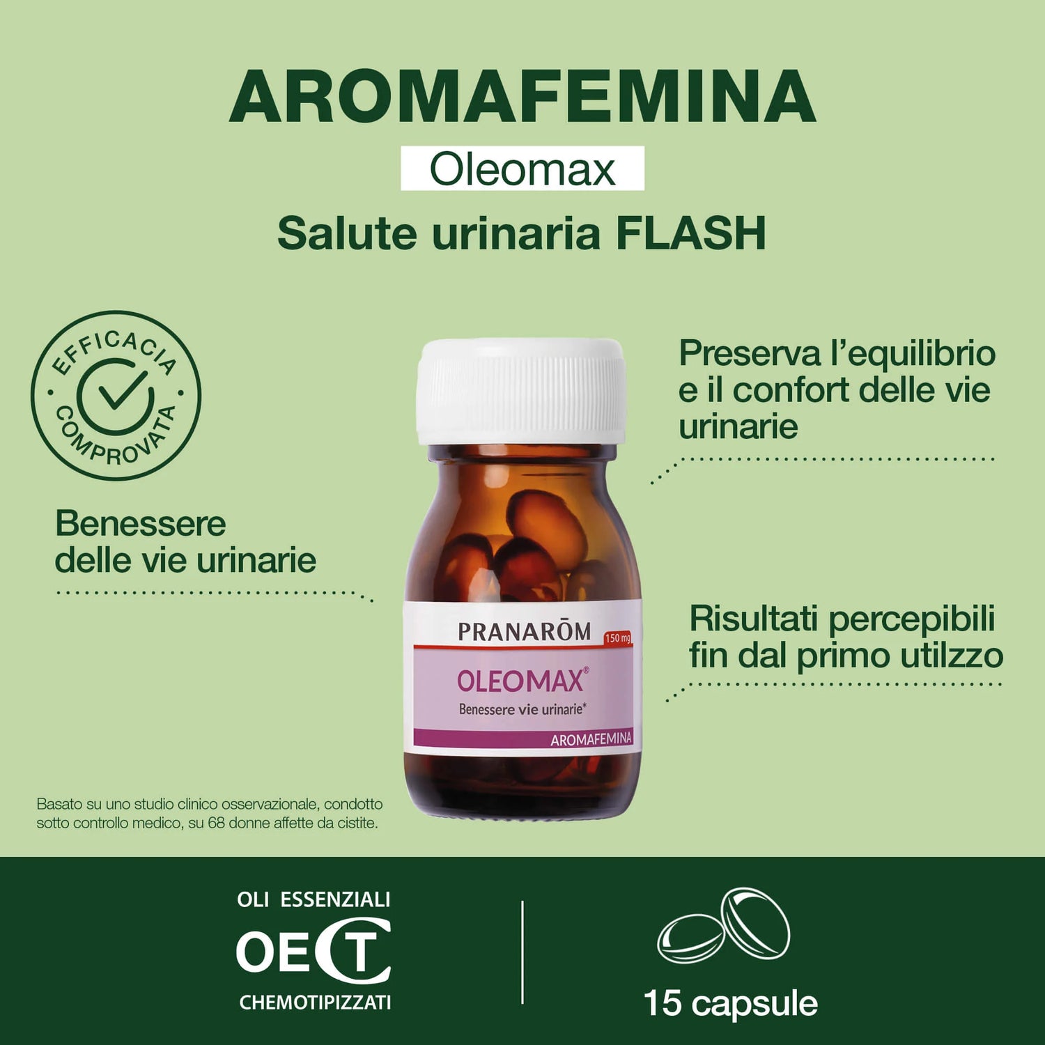 Oleomax® Aromafemina Pranarôm (15 Capsule) – Comfort Urinario Rapido