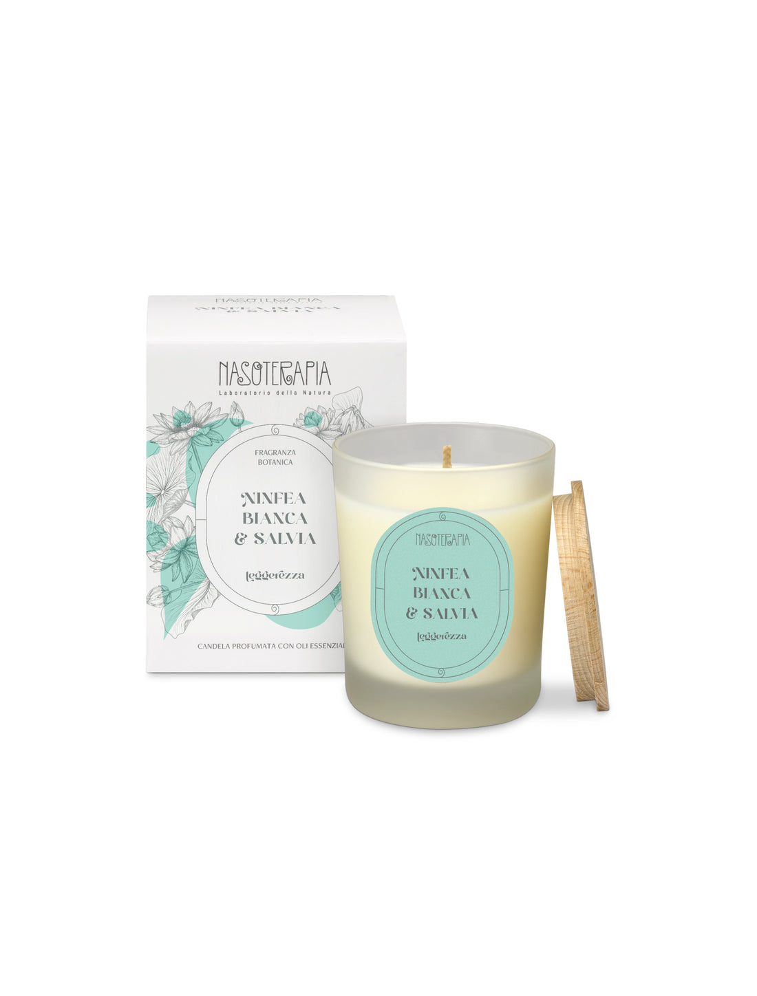 Candela Ninfea Bianca &amp; Salvia