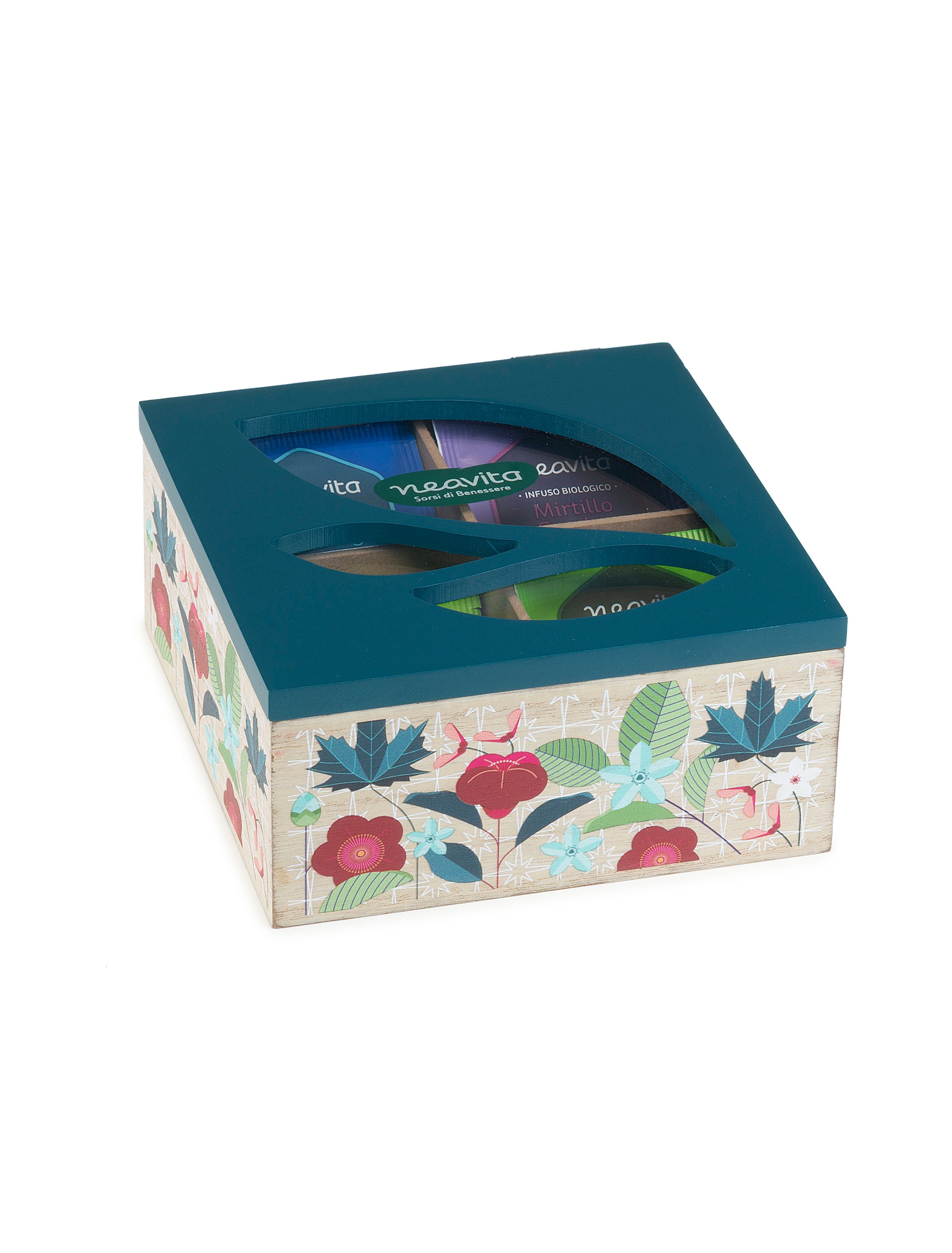 Cofanetto legno azzurro 20 filtri BIO
