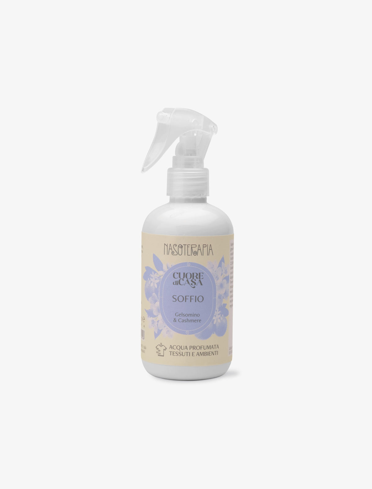 Nasoterapia Cuore di Casa Soffio - Acqua profumata Gelsomino e Cashmere 250 ml