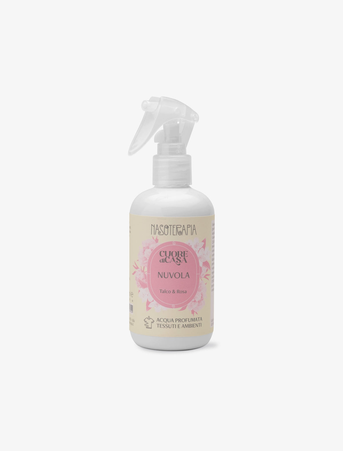 Nasoterapia Cuore di Casa Nuvola - Acqua profumata Talco e Rosa 250 ml