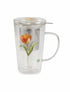 Neavita Infusiera in vetro doppio muro TULIPANO GIALLO 300 ml