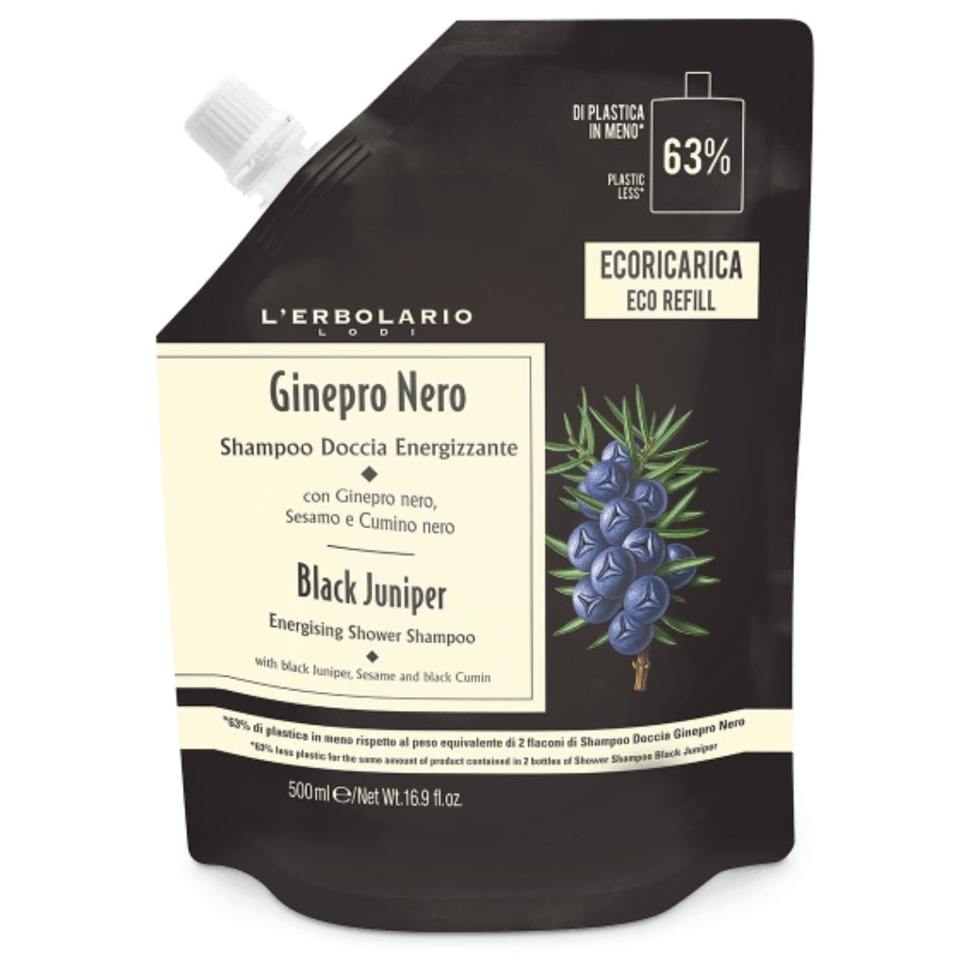 Ecoricarica Shampoo Doccia Energizzante Ginepro Nero - Herbae et Semina Erboristeria